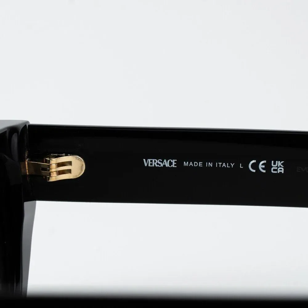 Versace Women Sunglasses Black Grey Cat Eye VE4488U GB1/87 NEW AUTHENTIC
